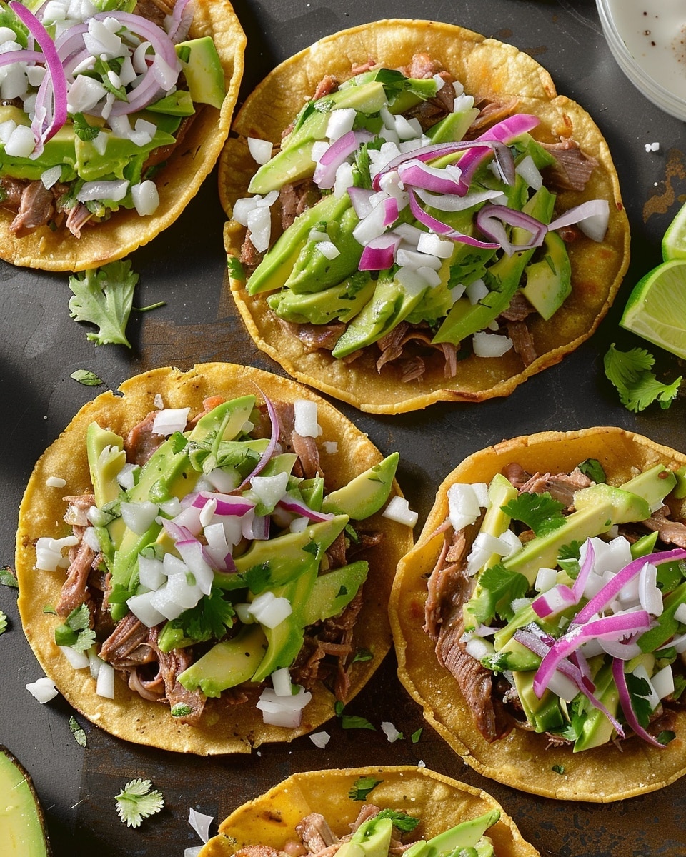 Avocado and Refried Bean Tostadas