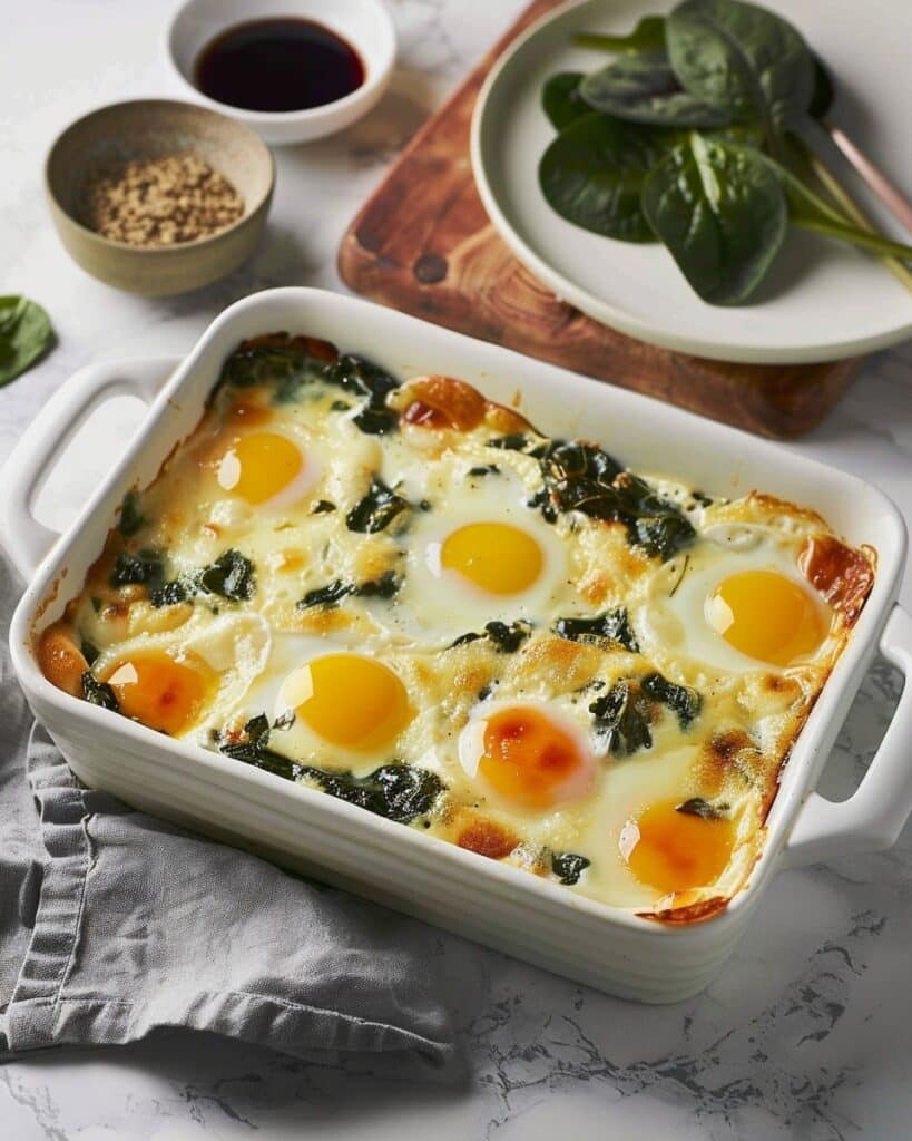 Baked Eggs with Spinach