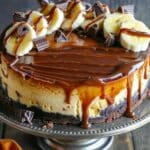Banana Caramel Peanut Butter Cheesecake