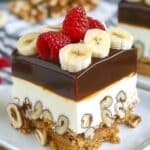 Banana Walnut Caramel Cold Cake (No-Bake)