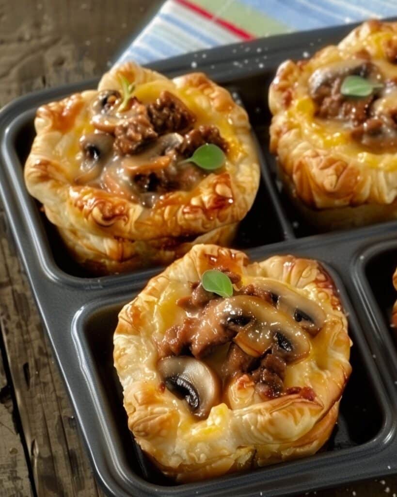 Beef and Mushroom Crescent Cups