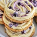 Blueberry Cool Whip Swirl Cookies