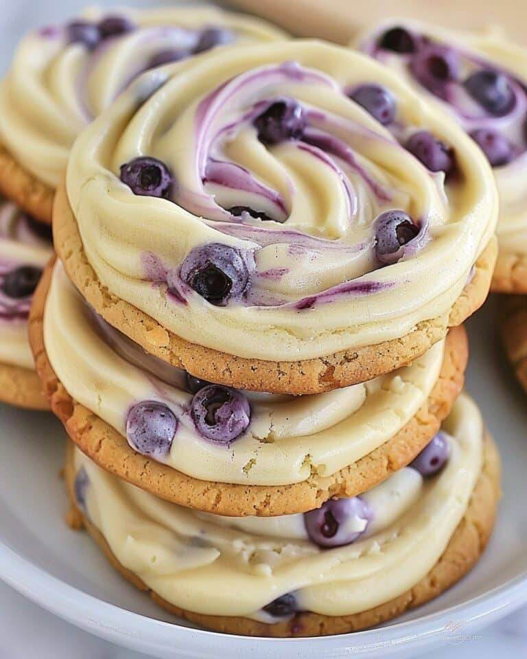 Blueberry Cool Whip Swirl Cookies