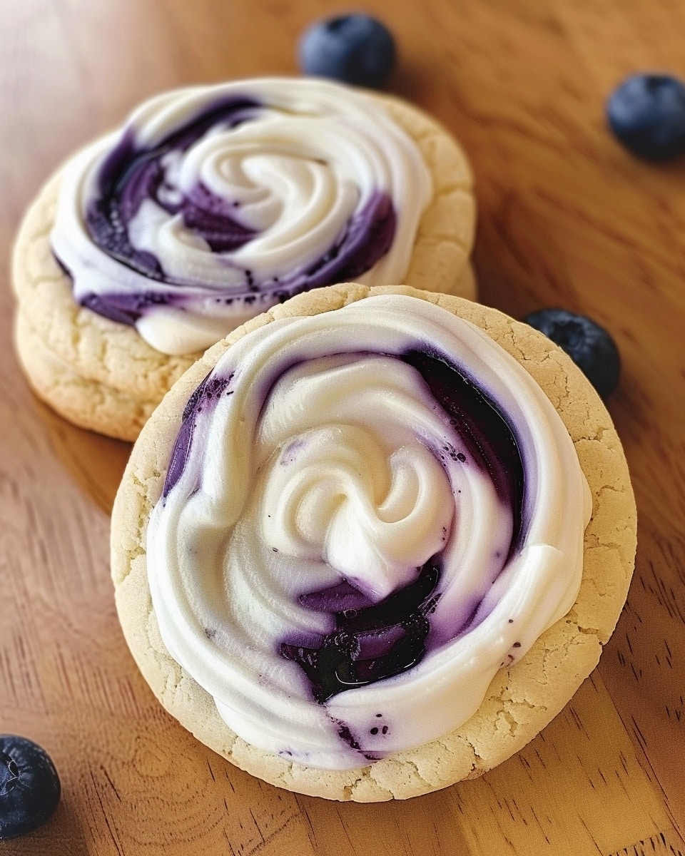 Blueberry Cool Whip Swirl Cookies