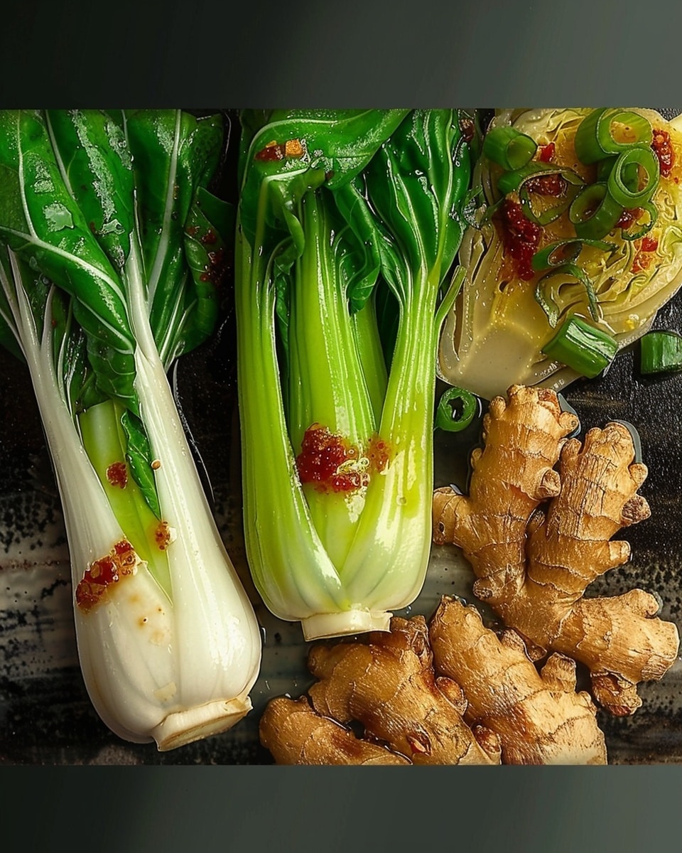 Bok Choy with Ginger Chili Sauce