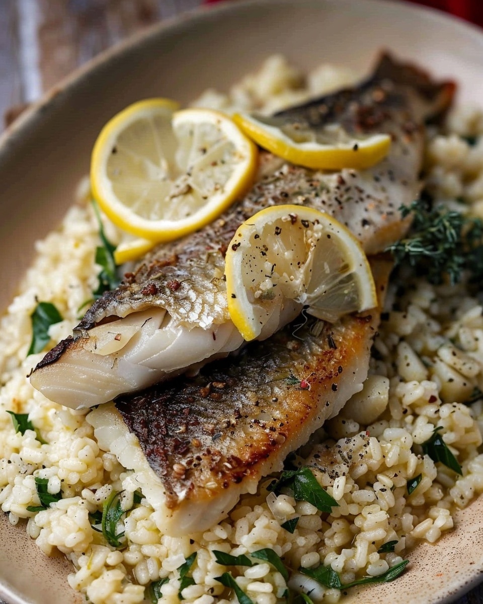 Easy Ouzo Mediterranean Sea Bass with Bulgur and Tomato