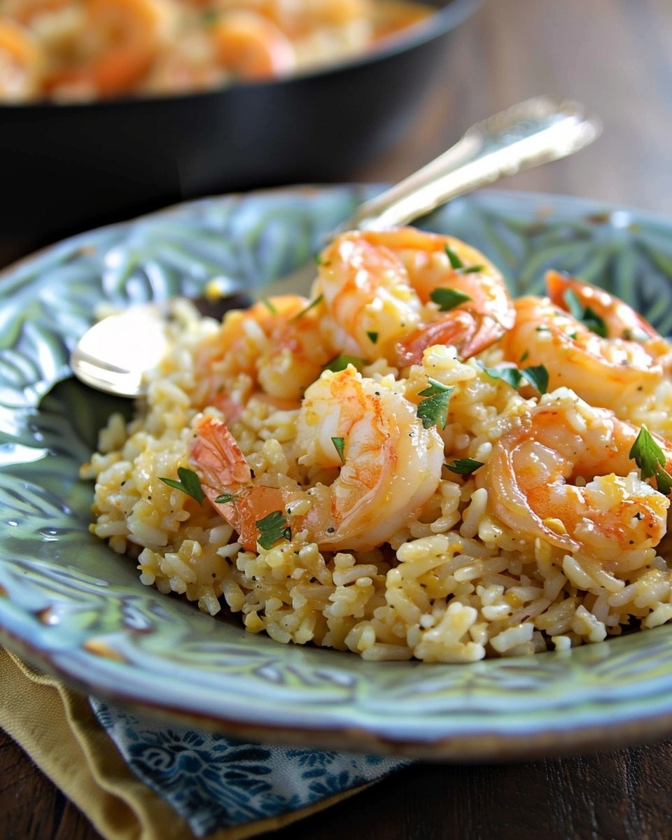 Buttery Garlic Shrimp Over Rice