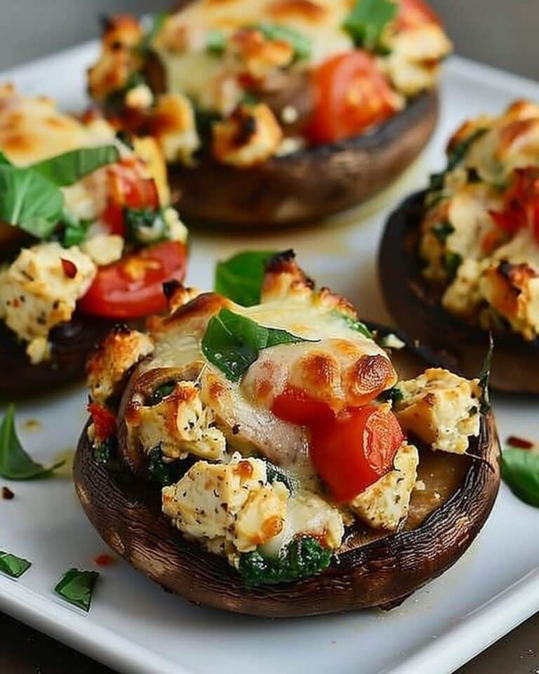 Caprese Stuffed Portobello Mushrooms