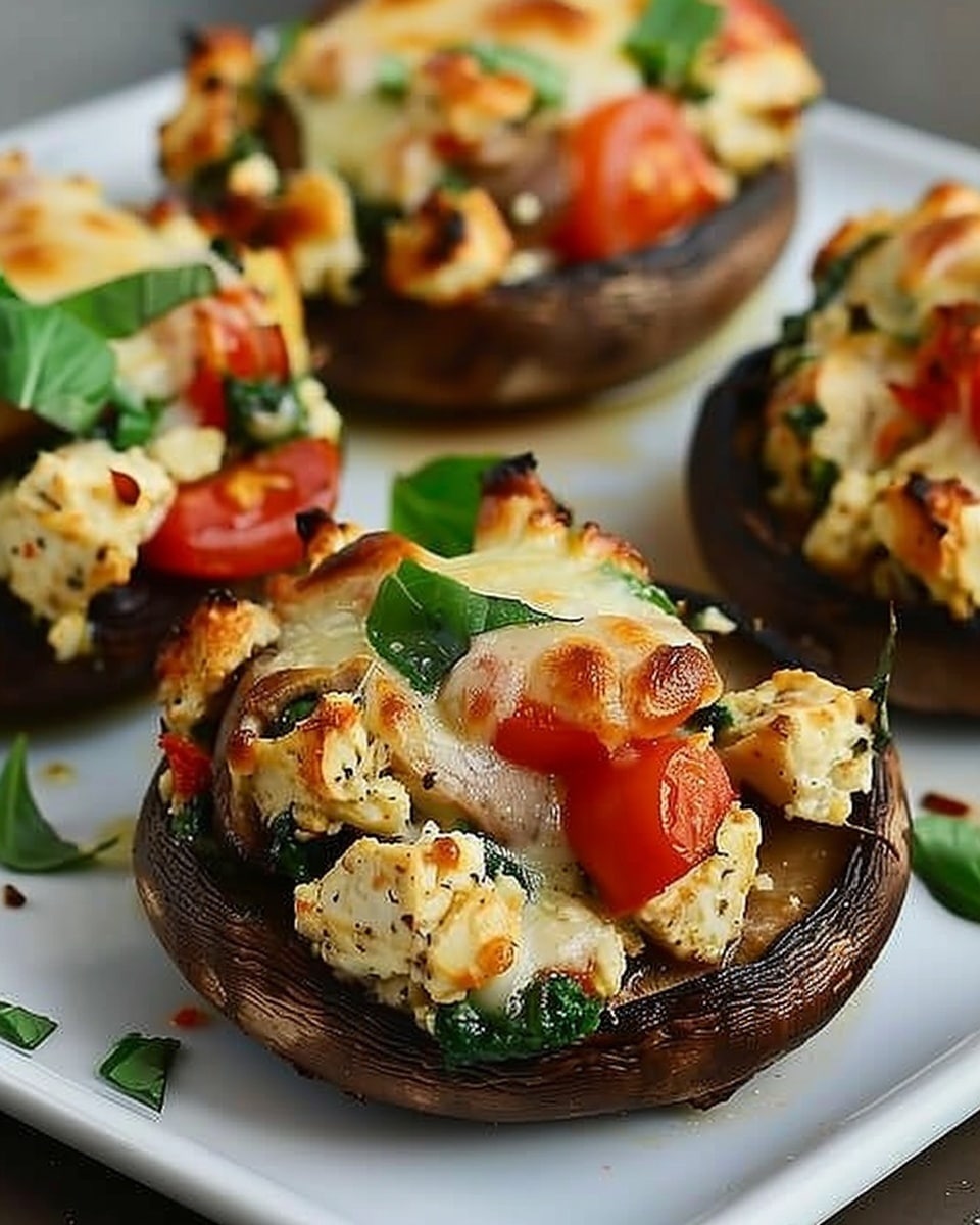 Caprese Stuffed Portobello Mushrooms
