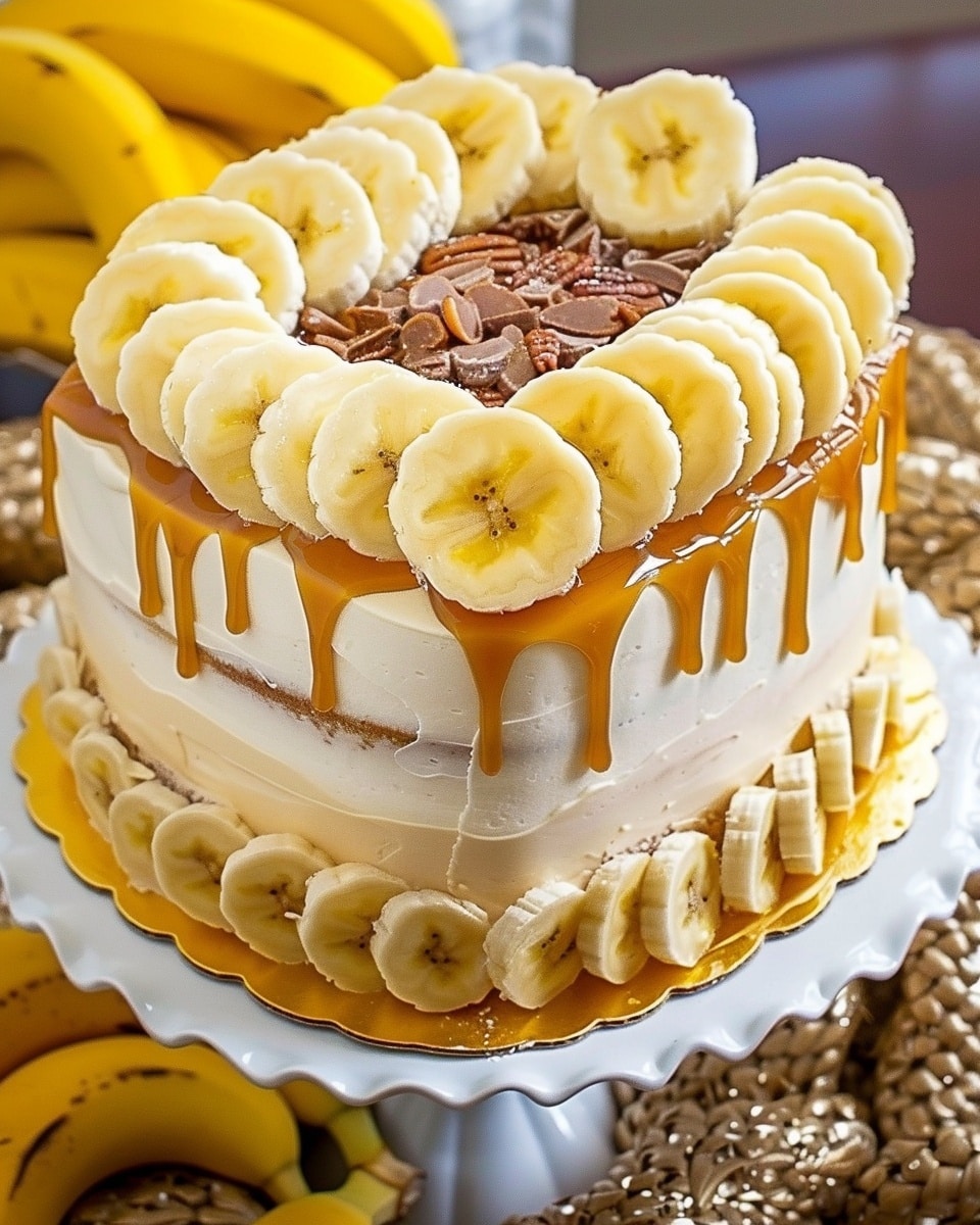 Caramel Banana Mousse Cake