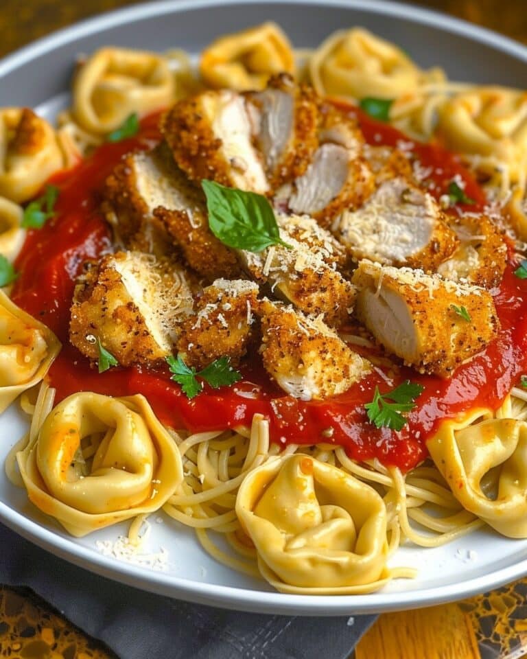 Cheesy Chicken Parmesan Tortellini