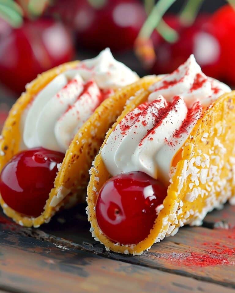 Cherry Cheesecake Tacos