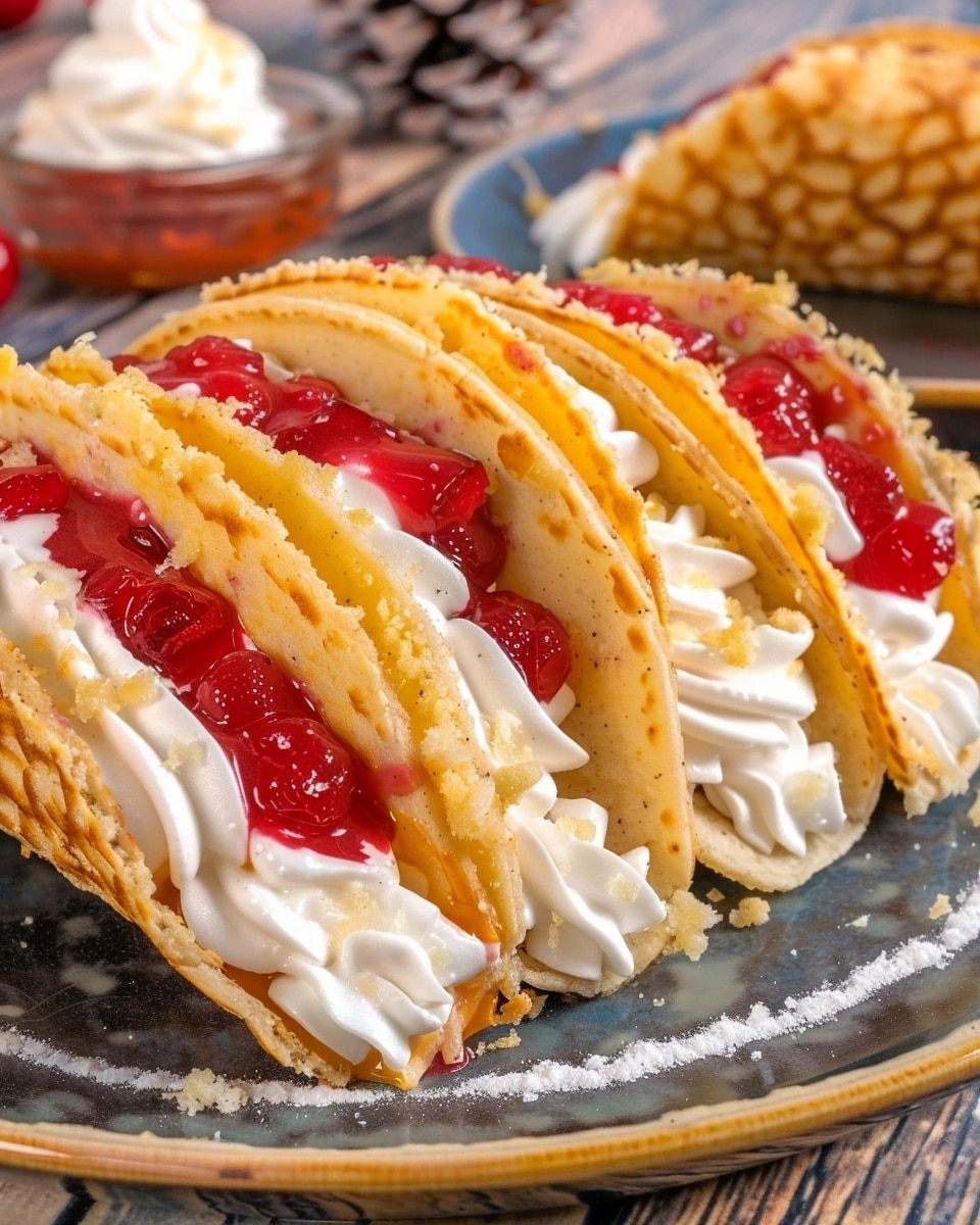 Cherry Cheesecake Tacos