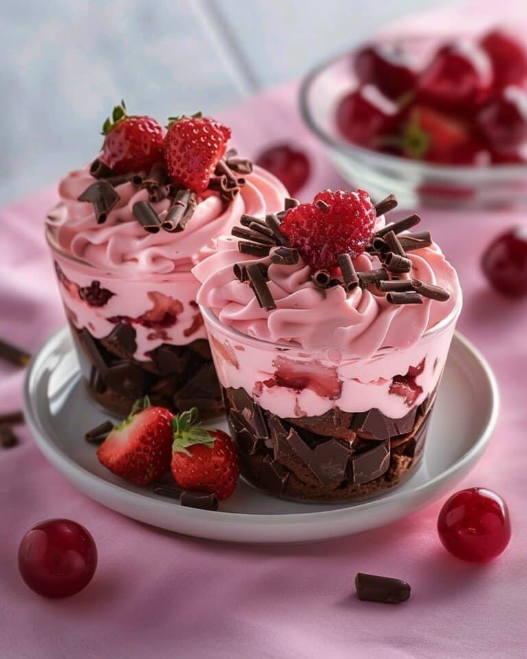 Cherry Strawberry Chocolate Delight Cups