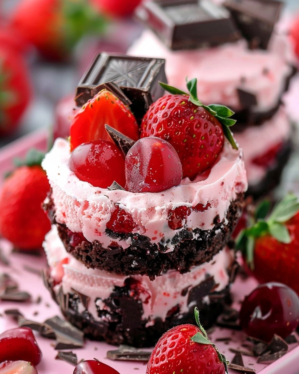 Cherry Strawberry Chocolate Delight Cups