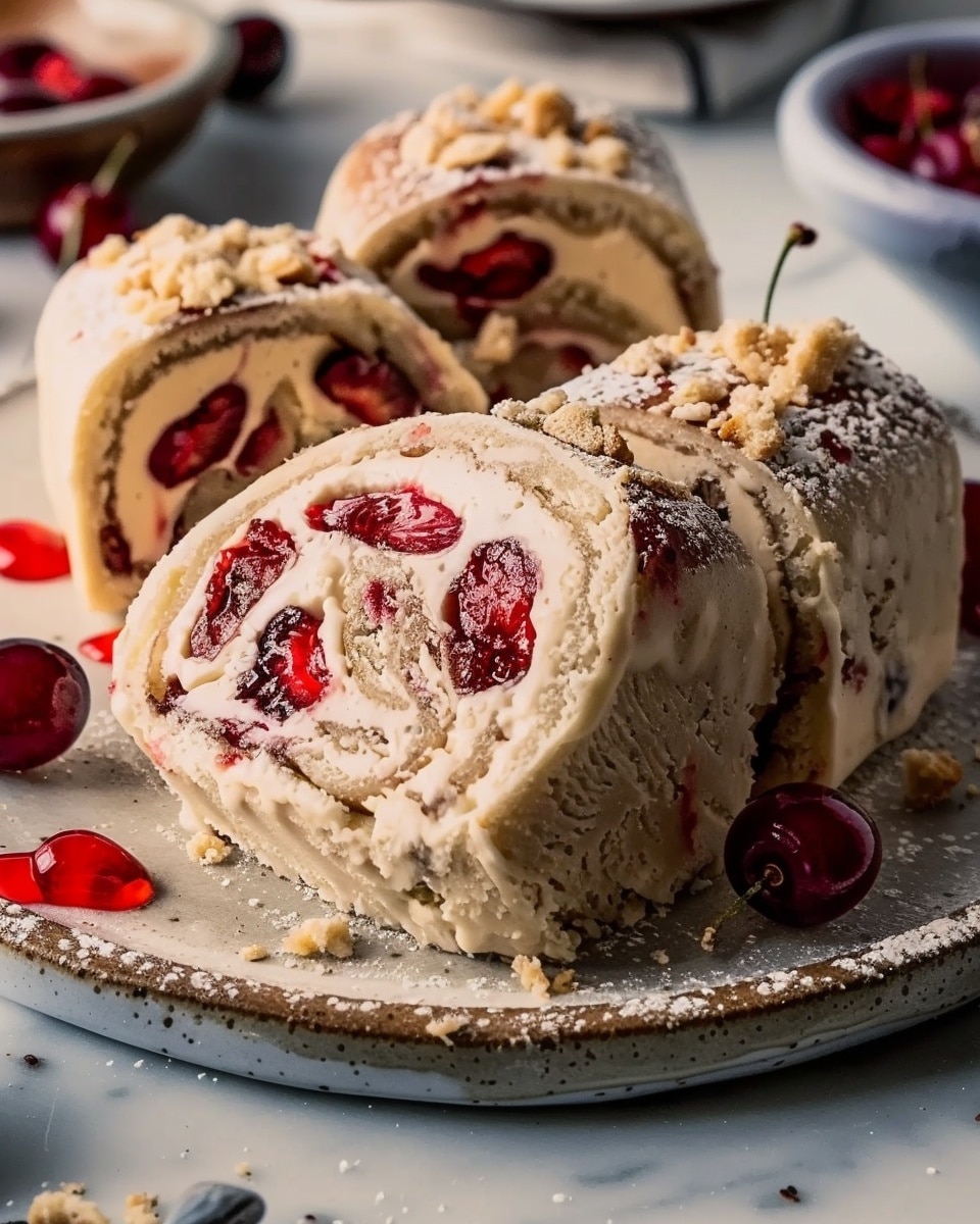 Cherry Vanilla Cheesecake Rolls