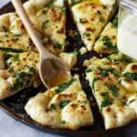 Spinach and Pea Pesto Socca