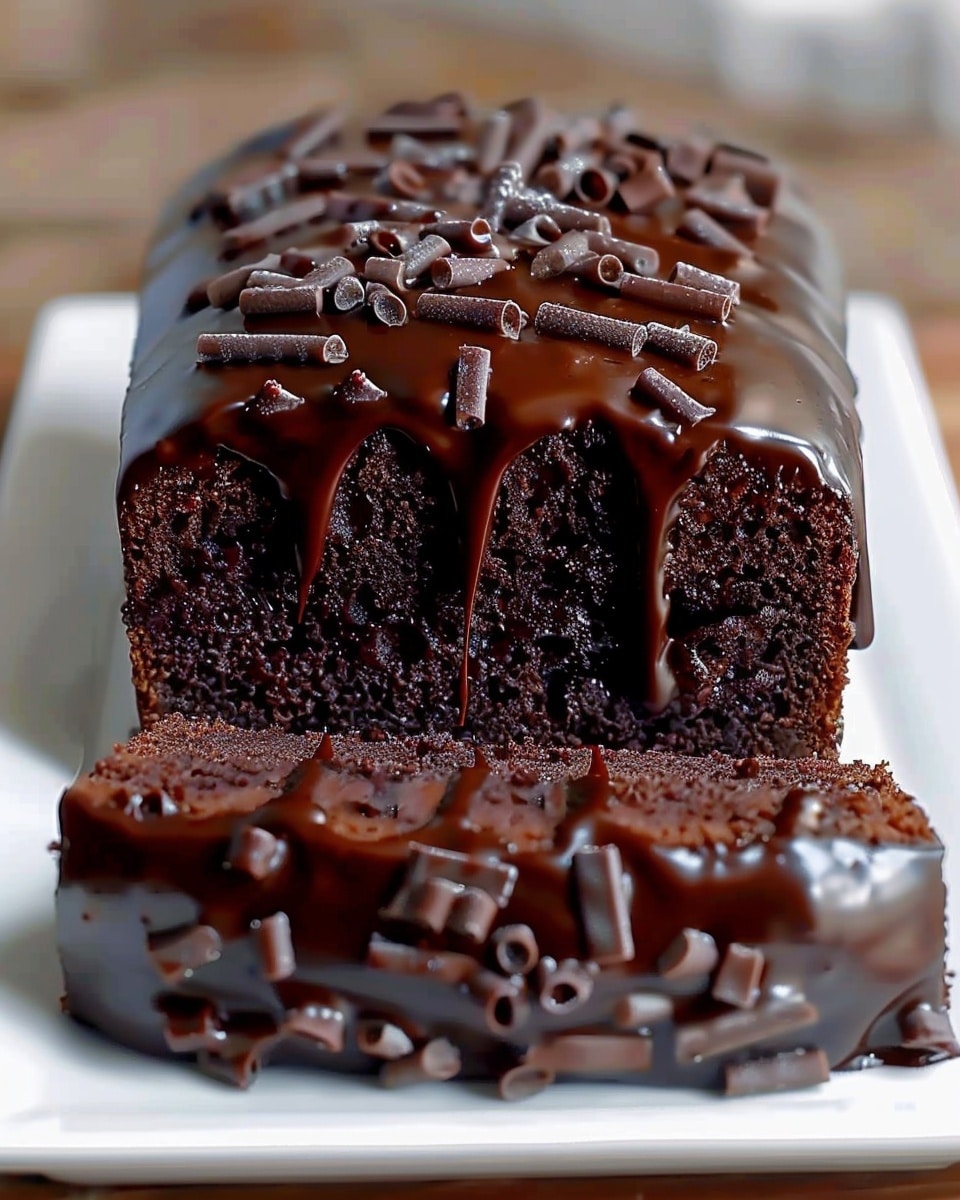 Chocolate Ganache Loaf Cake