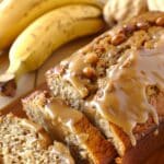 Classic Banana Bread with Caramel Walnut Glaze