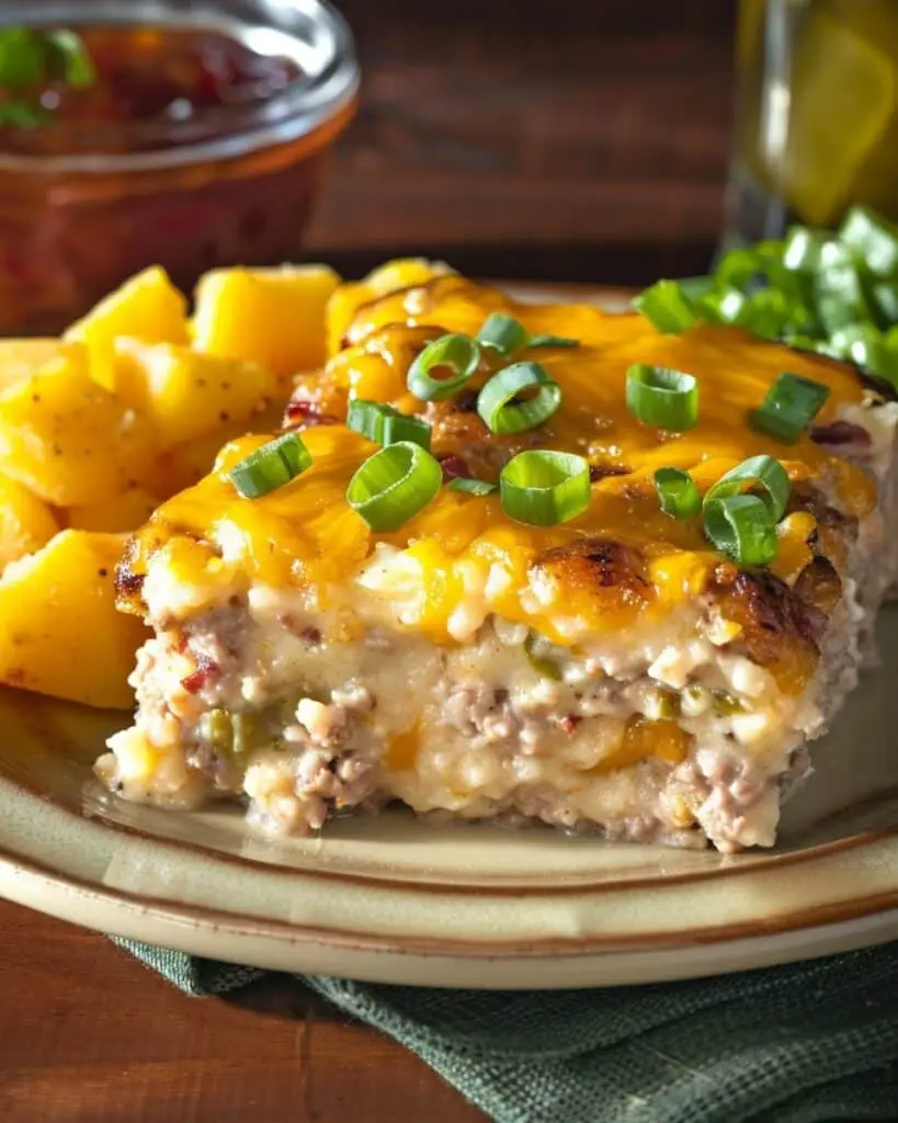 Cowboy Meatloaf & Potato Casserole