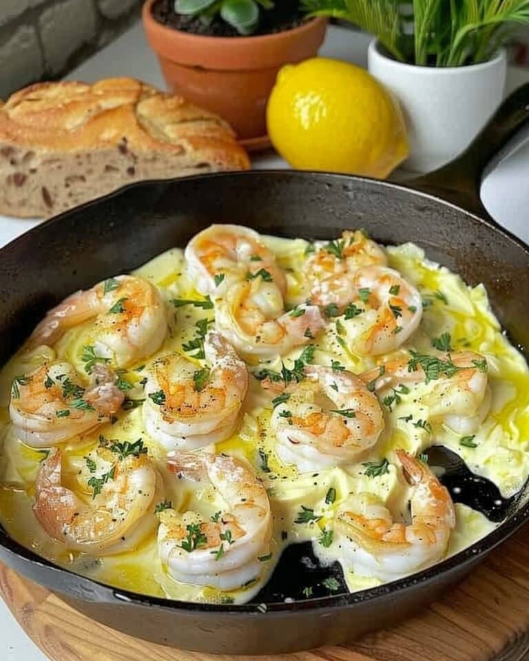 Creamy Garlic Butter Shrimp Skillet