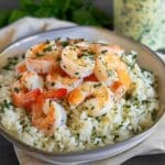 Creamy Garlic Butter Shrimp with Herbed Rice