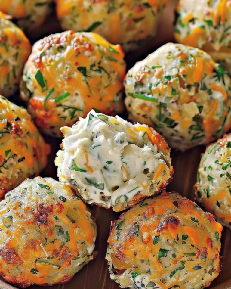 Crispy Cheesy Herb Bites with Creamy Dip