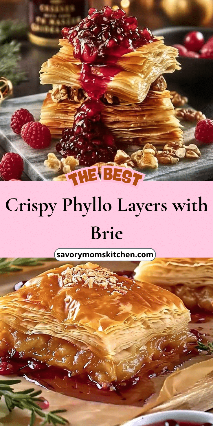 Crispy Phyllo Layers with Brie, Cranberries, and Pecans | Savory Mom ...