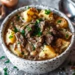 Crockpot Loaded Steak and Potato Bake