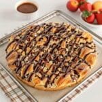 Croissant Bread Pudding with Chocolate Sauce