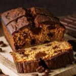 Dark Chocolate Espresso Banana Marble Bread