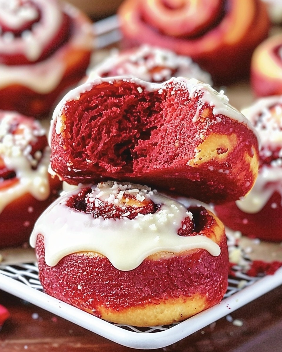 Decadent Red Velvet Cinnamon Rolls