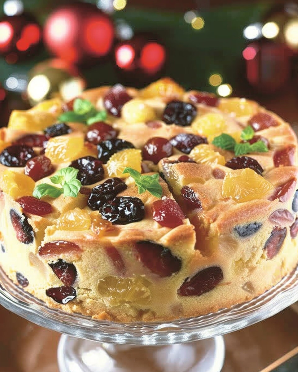 Eggless Christmas Fruit Cake