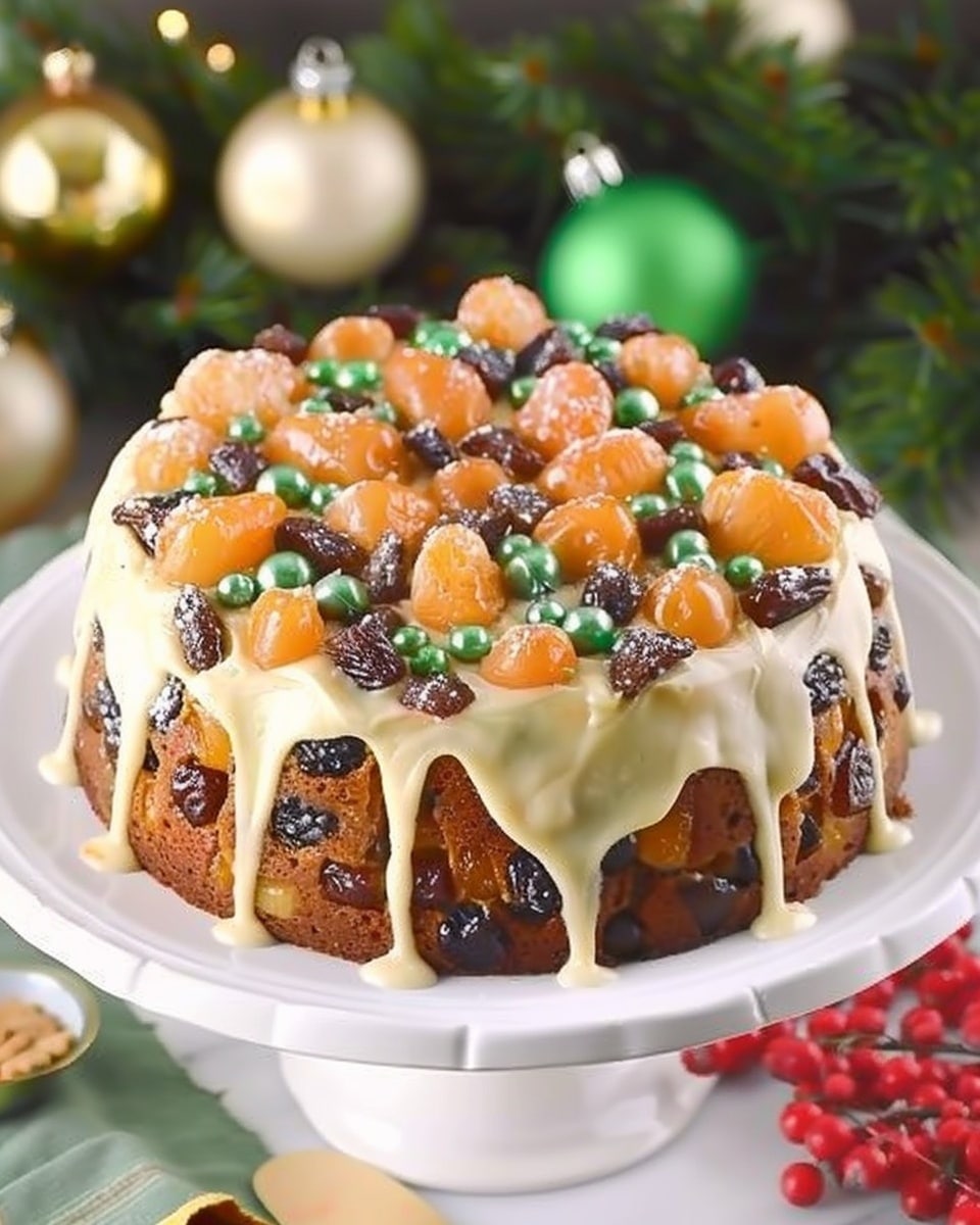 Eggless Christmas Fruit Cake