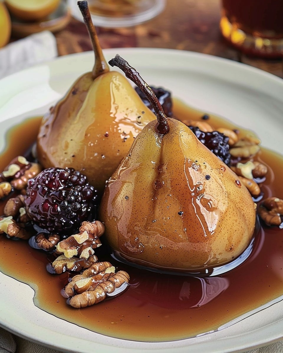 Baked Pears with Berries and Honey