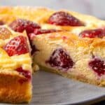 Flourless Protein Cake with Strawberries