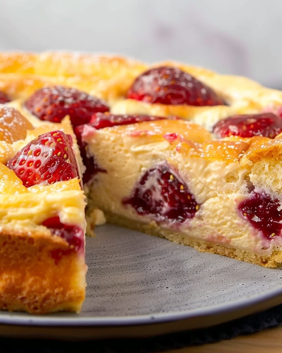 Flourless Protein Cake with Strawberries