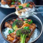 Grilled Chicken & Broccoli Bowls with Creamy Garlic Sauce