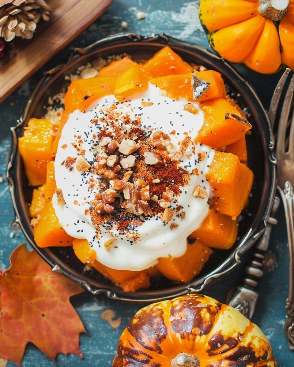 Harissa Roast Pumpkin with Tahini Sauce