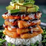 Honey Lime Chicken & Avocado Rice Stack