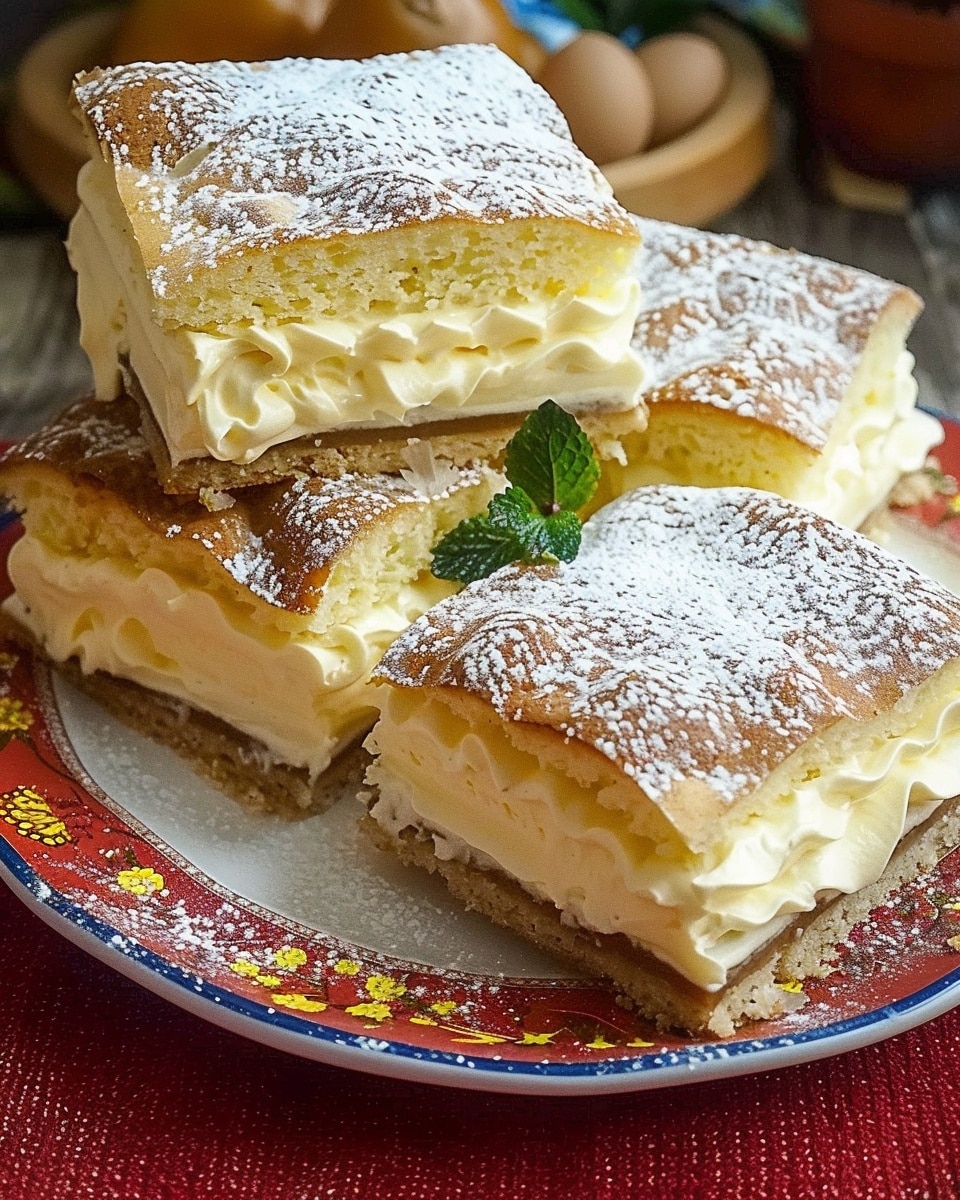 Hungarian Layered Sponge Cake with Cream