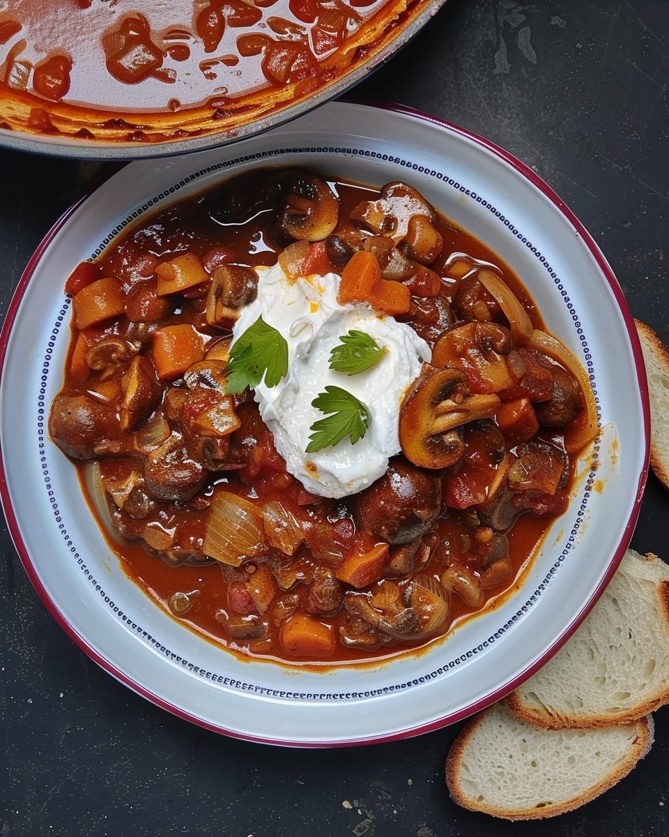 Hungarian Mushroom Stew (Gombapörkölt)