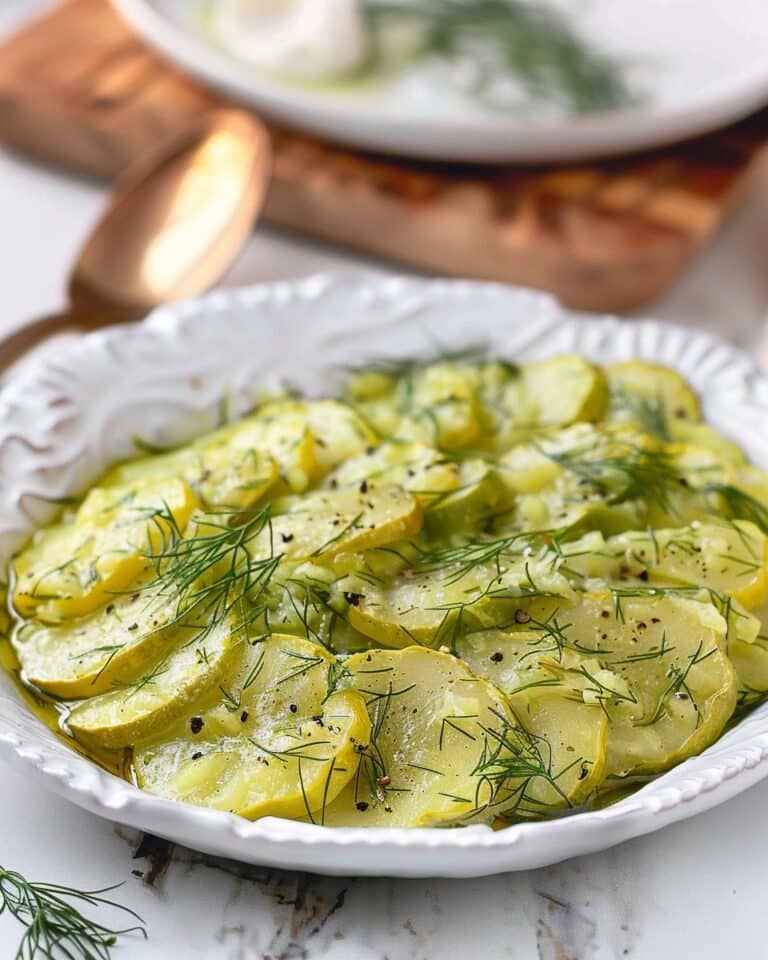 Hungarian-Style Summer Squash with Dill (Kapros Tökfőzelék)