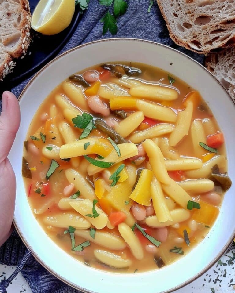 Hungarian Yellow Wax Bean Stew (Zöldbabfőzelék)