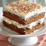 Hungarian Chocolate Coconut Cream Cake