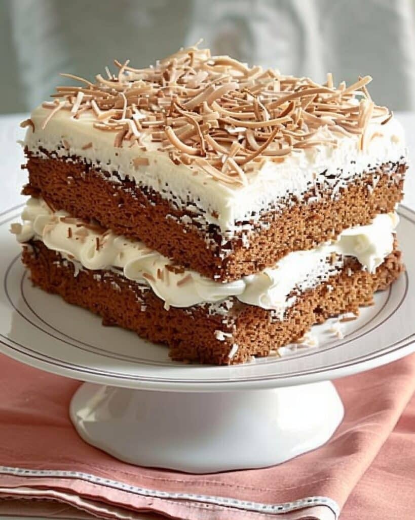 Hungarian Chocolate Coconut Cream Cake