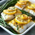 Lemon Herb White Fish with Green Beans, Asparagus & Aioli