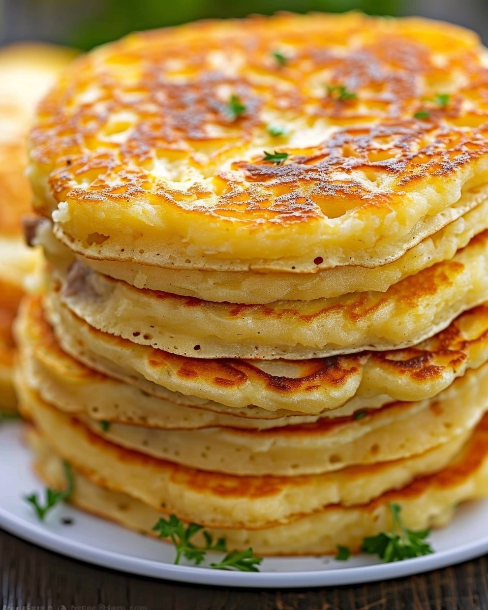 Mashed Potato Pancakes with Meat Filling