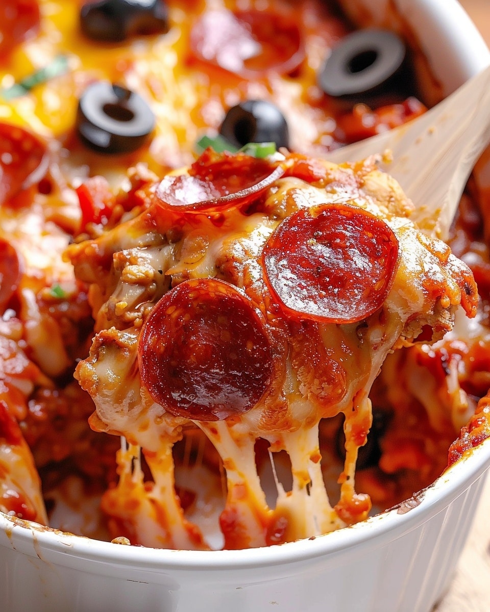 Low Carb Pizza Chicken Bake