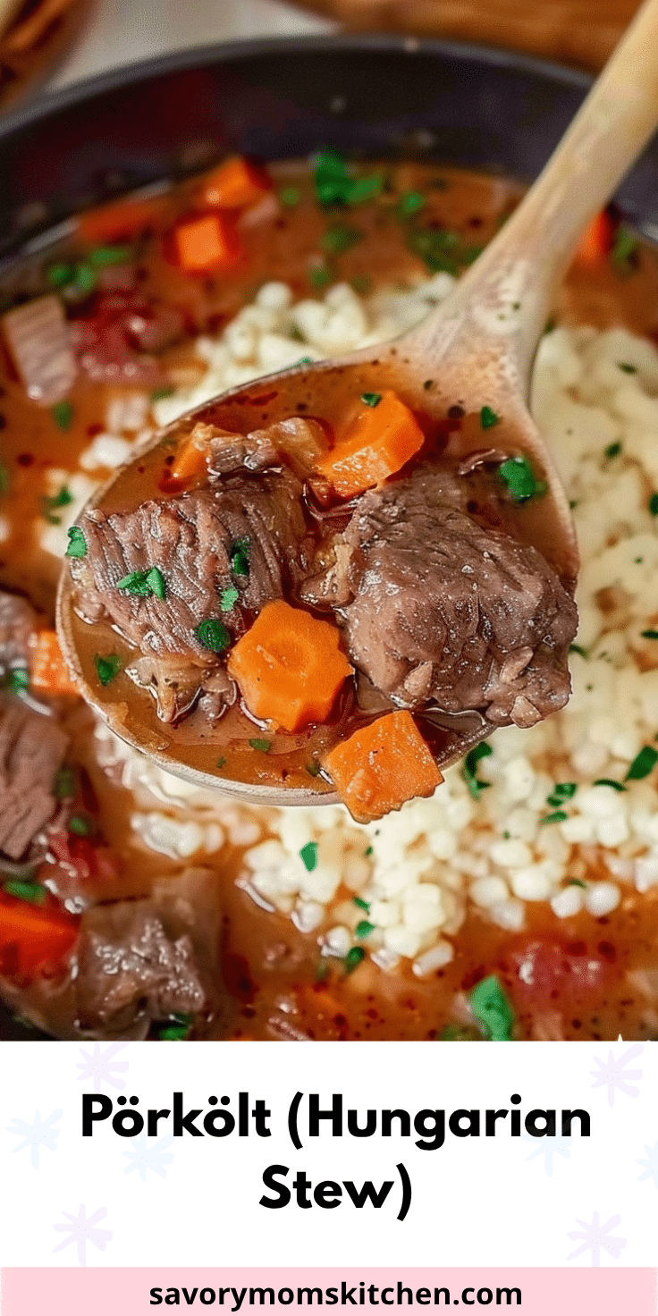 Porkolt Hungarian Stew | Savory Mom Kitchen